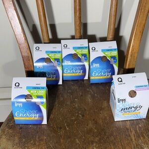 L'eggs Sheer Energy Control Top Pantyhose - Suntan - 5 pair